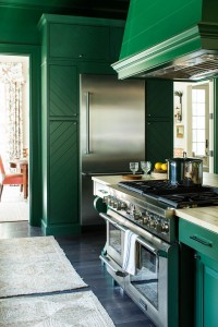 Beautiful custom cabinetry, evergreen shiplap walls, and luxurious Thermador® appliances highlight Bill Ingram's kitchen design.          