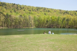 Residents enjoy serene views at Mt Laurel's Spoonwood Mountain Lake.       
