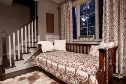 The perfect place to curl up with a book, this reading nook is cozy place for children and adults.                               