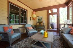 Homeowners enjoy the outdoors from the comfort of their screened-in porches.                               