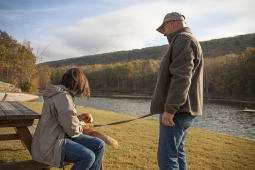 Enjoy picnics with a view at Spoonwood Mountain Lake.       