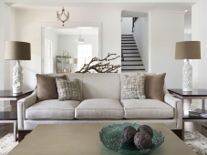 This open living room features hardwood floors and designer finishes.  Photo: Tommy Daspit                