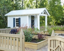 Mt Laurel's beautiful Community Garden features native plants, veggies, and produce. Photo courtesy Laurey Glenn for Southern Living, used with permission. 