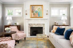 Classic craftsman style meets modern elegance in this beautiful Mt Laurel living room.        